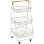 5five Simply Smart Kuchyňský vozík MAYAJ, 3 košíky, bílý béžová – Zboží Dáma