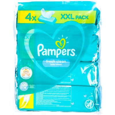 PAMPERS Vlhčené ubrousky Fresh Clean 4 x 80 ks – Hledejceny.cz