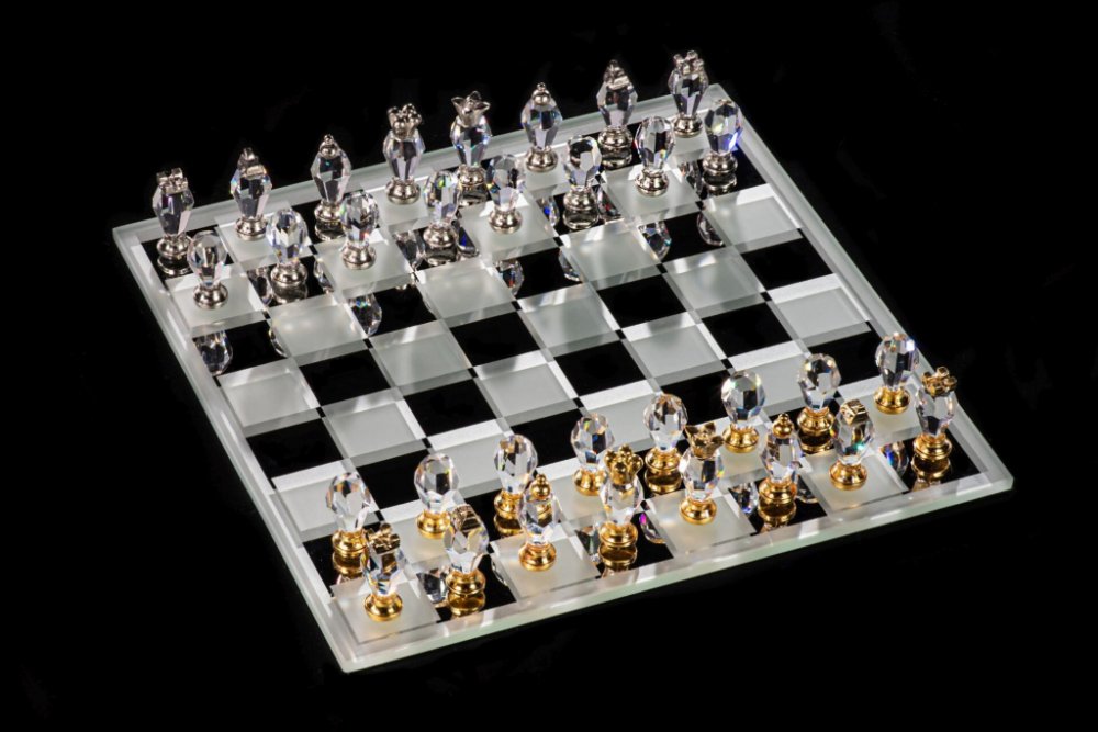 Šachy skleněné ART015, Provedení produktu Křišťál – Zboží Dáma