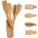 TFY KITCHEN 52759 5dílná sada kuchyňského náčiní, bambusové – Zboží Dáma