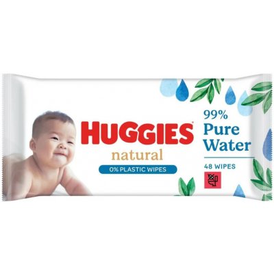 Huggies dětské vlhčené ubrousky Natural Care 48 ks – Sleviste.cz