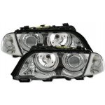 BMW E46 5/98-8/01 Přední světla Angel Eyes - Chromové