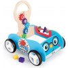 Chodítko Baby Einstein Hape dřevěná aktivní vlečka Discovery Buggy