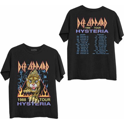 Def Leppard tričko Hysteria '88 BP Black pánské