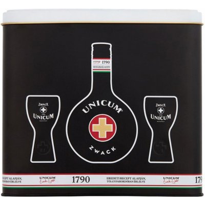 Zwack Unicum 40% 0,5 l (dárkové balení 2 sklenice) – Sleviste.cz