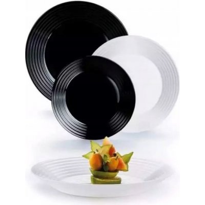 Luminarc JÍDELNÍ SERVIS HARENA ČERNÝ 36 ks – Sleviste.cz