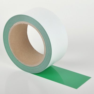 Extra tenká podlahová páska odolná proti znečištění WT-5229, permanentní – polyester, zelená, 50 mm × 15 m – Zboží Mobilmania