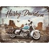 Obraz Nostalgic Art Plechová Cedule Harley-Davidson King of Route 66