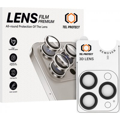 Tel Protect tvrzené sklo 3D Lens na fotoaparát pro iPhone 14 Pro-14 pro Max Black 137526 – Zboží Živě