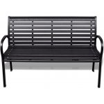 VidaXL Zahradní lavice 125 cm ocel a WPC černá – Hledejceny.cz
