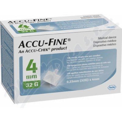 Accu-Fine jehly do inzulínového pera 32 G x 4 mm 100 ks – Hledejceny.cz