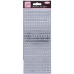 WEST DESIGN Samolepky kontury metalické stříbrné velká písmena font 1 – Zboží Dáma