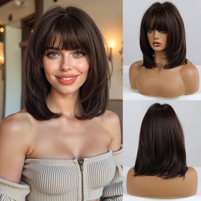 Esmee LC8002 paruka tmavě hnědá – Zboží Mobilmania