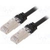 síťový kabel Panduit STP6X3MBL Patch, S/FTP,TX6A™ 10Gig, 6a, lanko, Cu, LSZH, 3m, černý