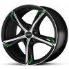 Alu kolo, lité kolo Ronal R62 7,5x17 5x100 ET42 matt black green polished