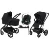 Kočárek Cybex Balios S Lux Kombinovaný + Aton B2 i-Size Autosedačka 0-13 kg + Základna One Isofix Sada 4v1 Deep Black 2023