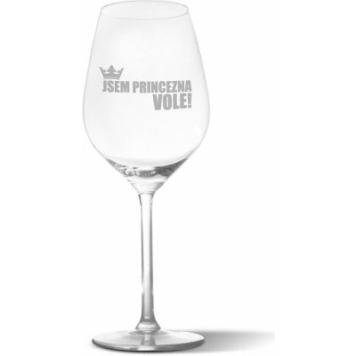 Sablio Sklenička na víno Jsem princezna vole! 490 ml – Sleviste.cz