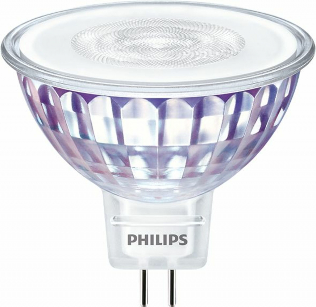 Philips LED žárovka GU5,3 MR16 7,5W 50W teplá bílá 3000K stmívatelná, reflektor 12V 36°