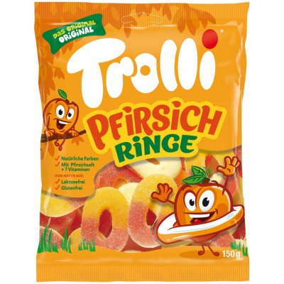 Trolli broskvové kroužky 150 g