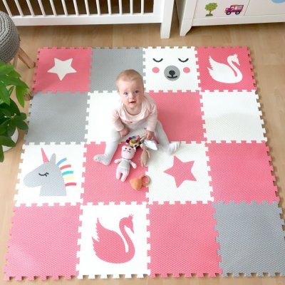 Vylen Minideckfloor podlaha 16 dílů jednorožecéďa labuť a hvězda – Zboží Dáma