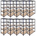 Fistar 1800x900x300 mm Lakovaný 5-policový nosnost 875 kg černý 10 ks – HobbyKompas.cz