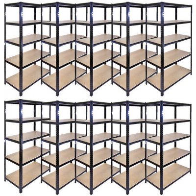 Fistar 1800x900x300 mm Lakovaný 5-policový nosnost 875 kg černý 10 ks – HobbyKompas.cz
