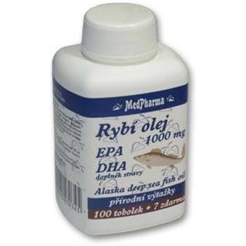 MedPharma Rybí olej 1000 mg + EPA + DHA 107 kapslí