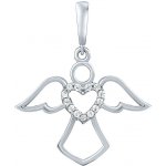 SILVEGO Stříbrný přívěsek anděl Liana s Brilliance Zirconia PRGPK0813PS – Zboží Mobilmania