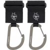 Doplněk a příslušenství ke kočárkům LÄSSIG připínací systém CASUAL STROLLER HOOKS WITH CARABINER Black