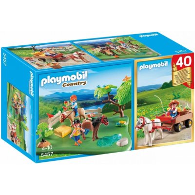 Playmobil 5457 Set Pastva poníků a vozík na seno – Zbozi.Blesk.cz