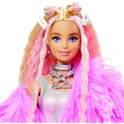 Barbie extra v růžové bundě – Zboží Mobilmania