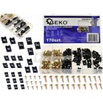 Samořezné šrouby a pružné matice pro karosérie, různé rozměry, sada 170 kusů – Sleviste.cz