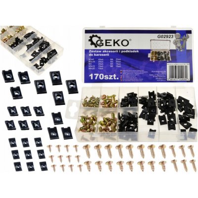 Samořezné šrouby a pružné matice pro karosérie, různé rozměry, sada 170 kusů – Sleviste.cz