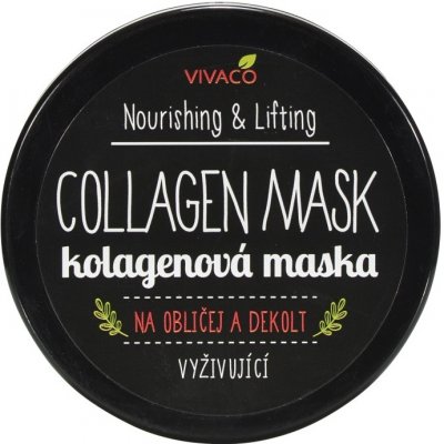 Vivaco Kolagenová maska vyživující s kyselinou hyaluronovou 100 ml – Zboží Mobilmania