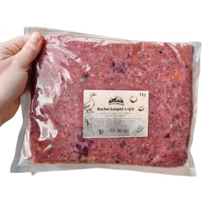 U Dvou krkoviček BARF Kachní komplet s rýží 1 kg – Sleviste.cz