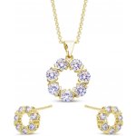 Biju PARIS 10 0059 náušnice a náhrdelník s čirými krystaly v kruhu 10_0059 – Hledejceny.cz