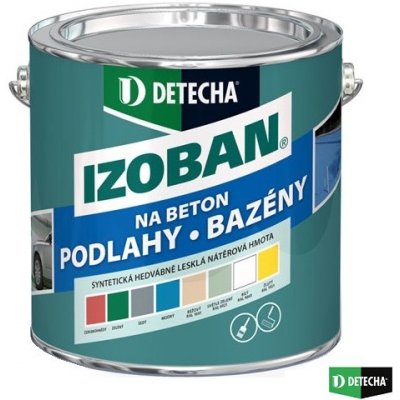 DETECHA® IZOBAN® syntetický nátěr na beton, podlahy a bazény Barva (odstín): šedý, Velikost balení: 0,8 kg, Stupeň lesku: hedvábný lesk