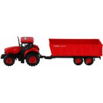 Teddies Traktor Zetor s valníkem plast 36cm na setrvačník na bat. se světlem se zvukem v krabici 39x13x13cm – Zboží Dáma