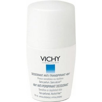 Vichy Deodorant-Antiperspirant 48h roll-on pro citlivou nebo depilovanou pokožku (Soothing ) 50 ml