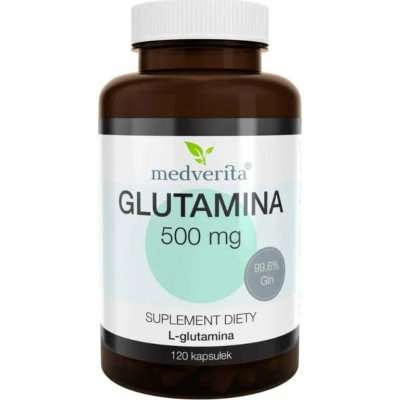 Medverita Glutamin L-glutamin FCC 500 mg 120 kapslí – Hledejceny.cz