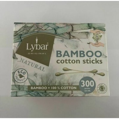 Lybar Natural bamboo vatové tyčinky 300 ks zelené – Hledejceny.cz