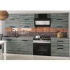 Kuchyňská linka Belini Primera2 180 cm šedý antracit Glamour Wood s pracovní deskou