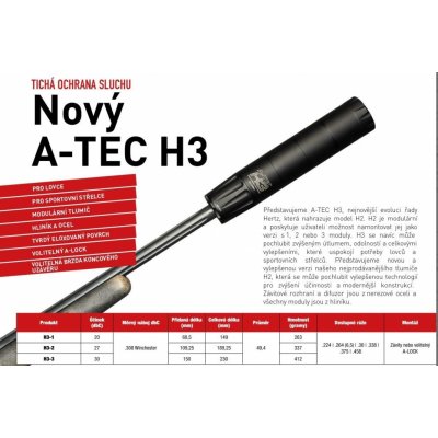 A Tec H3, 3 .458" 11,5mm na závit M18x1mm – Zboží Mobilmania