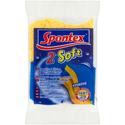 SPONTEX 97070200 Houba na nádobí SOFT viskózní, 2 ks