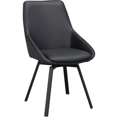 Rowico Alison Černá kožená s černou podnoží – Hledejceny.cz