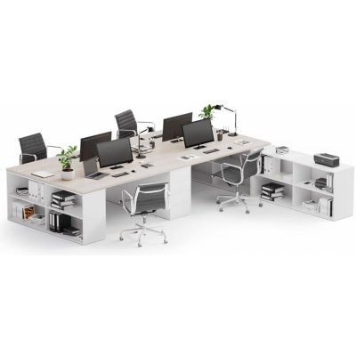 Plan s úložným prostorem Block B05 bílý / dub přírodní – Zboží Dáma Plan s úložným prostorem Block B05 bílý / dub přírodní – Zboží Dáma