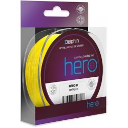 Delphin šňůra HERO 8 Fluo Žlutá 300m 0,18mm 13,2kg