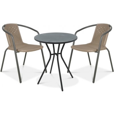Focus Garden Balkonový set Simple 2+1 cappuccino – Zboží Mobilmania