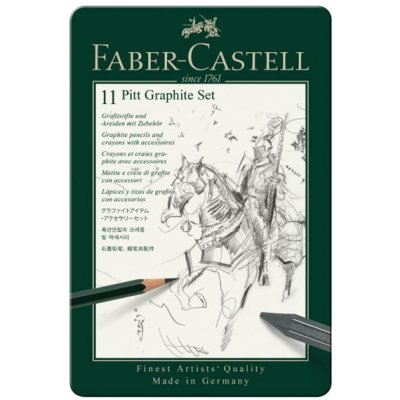 Faber-Castell Pitt Monochrome Graphite 112972 grafitová tužka sada 11 ks – Zboží Mobilmania