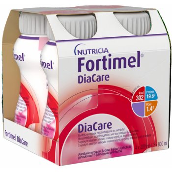 FORTIMEL DIACARE S PŘÍCHUTÍ JAHODOVOU POR SOL 4X200ML